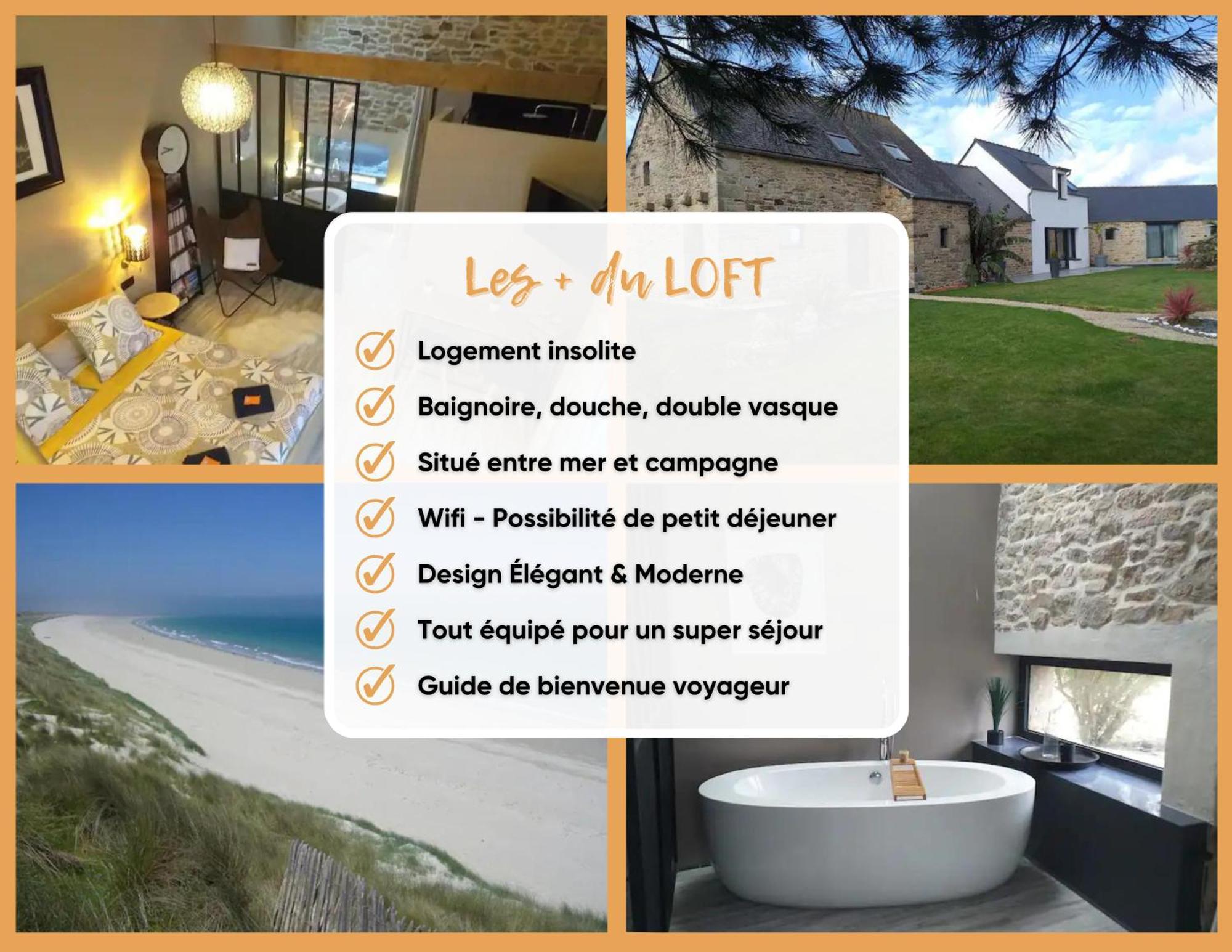Bed and Breakfast Le Loft du Dolmen Clara, 5 étoiles Plounévez-Lochrist Esterno foto